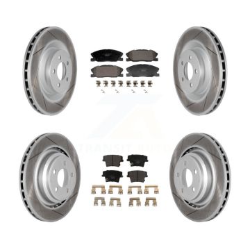 Front Rear Coat Brake Rotor Ceramic Pad Kit For Dodge Charger R/T Scat Pack with RWD 6.4L KGT-103328