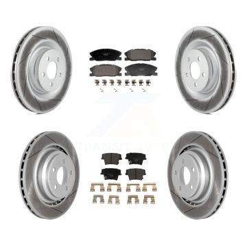 Front Rear Coat Brake Rotor Ceramic Pad Kit For Dodge Charger R/T Scat Pack with RWD 6.4L KGT-103334