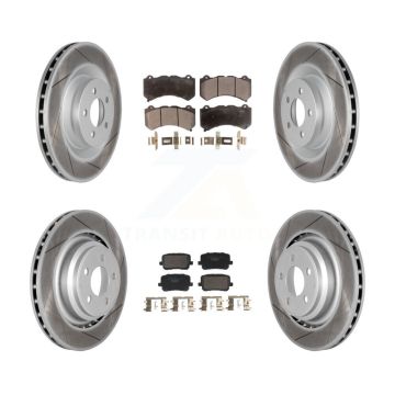 Front Rear Coat Brake Rotors Ceramic Pad Kit For 2016 Dodge Charger SRT 392 with RWD 6.4L KGT-103342
