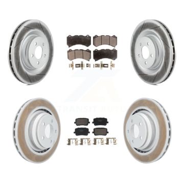 Front Rear Coat Brake Rotors Ceramic Pad Kit For 2016 Dodge Charger SRT 392 with RWD 6.4L KGT-103345