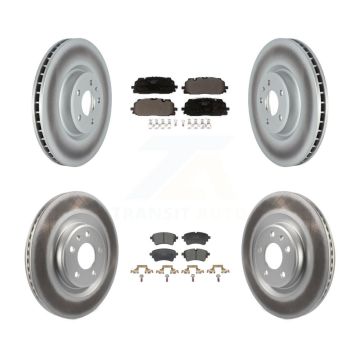 Front Rear Coated Disc Brake Rotors And Ceramic Pads Kit For Audi S5 SQ5 Sportback S4 KGT-103353