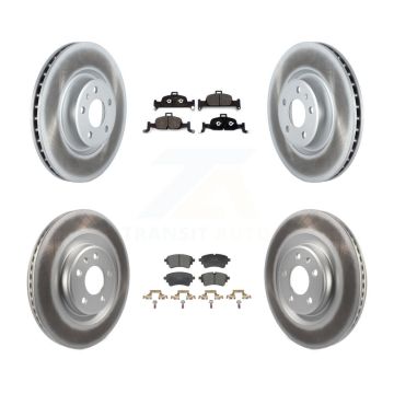 Front Rear Coated Brake Rotor Ceramic Pad Kit For Audi A5 Sportback Quattro A4 allroad A6 KGT-103355