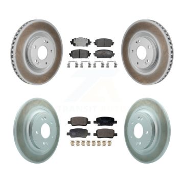 Front Rear Coated Brake Rotor Ceramic Pad Kit For Hyundai Santa Fe Kia Sorento GAS engine KGT-103382