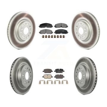 Front Rear Coat Disc Brake Rotors Ceramic Pad Kit For 2021 Cadillac XT5 Buick Enclave XT6 KGT-103385