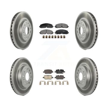 Front Rear Coat Disc Brake Rotor Ceramic Pad Kit For Chevrolet Traverse Blazer GMC Acadia KGT-103386