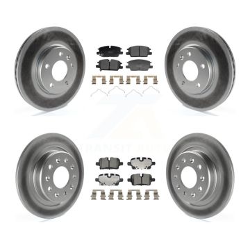 Front Rear Coat Disc Brake Rotor Ceramic Pad Kit For Chevrolet GMC Terrain Equinox Malibu KGT-103387