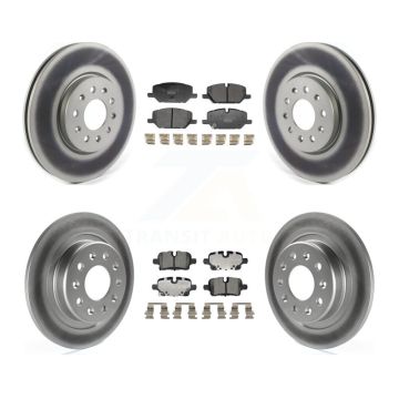 Front Rear Coated Disc Brake Rotor Ceramic Pad Kit For 2021 Chevrolet Equinox GMC Terrain KGT-103388