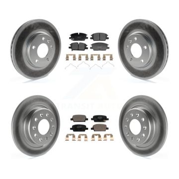 Front Rear Coated Disc Brake Rotors And Ceramic Pads Kit For Chevrolet Malibu KGT-103390
