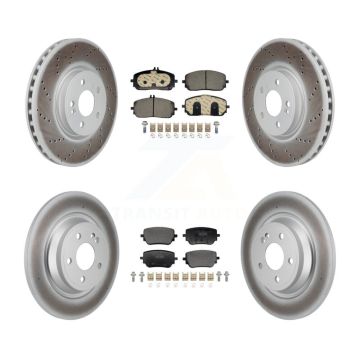 Front Rear Coated Disc Brake Rotor & Ceramic Pad Kit For Mercedes-Benz GLB250 EQB 350 300 KGT-103395