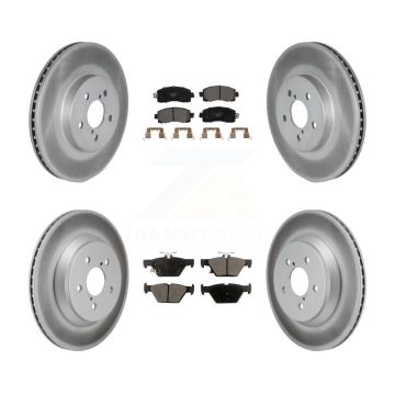 Front Rear Coated Disc Brake Rotors And Ceramic Pads Kit For Subaru Crosstrek KGT-103405