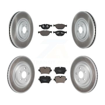Front Rear Coat Brake Rotors Ceramic Pad Kit For Jaguar XJ With 325mm Diameter Rotor KGT-103408