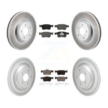 Front Rear Coat Brake Rotors Ceramic Pad Kit For Ford Escape Bronco Sport Lincoln Corsair KGT-103418