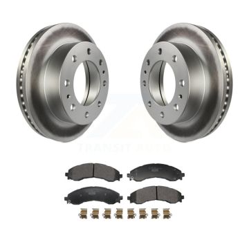 Front Coated Disc Brake Rotors Ceramic Pad Kit For GMC Savana 3500 Chevrolet Express 4500 KGT-103435