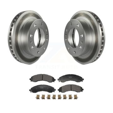 Front Coated Disc Brake Rotors Ceramic Pad Kit For GMC Chevrolet Savana 2500 Express 3500 KGT-103436