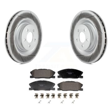 Front Coat Brake Rotors Ceramic Pad Kit For Dodge Charger With 370mm Diameter Rotor KGT-103439