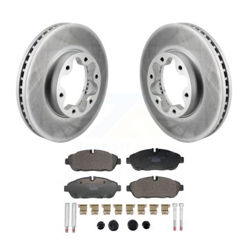 Front Coated Brake Rotor Ceramic Pad Kit For Ford Transit-250 Transit-350 Transit-150 AWD KGT-103440