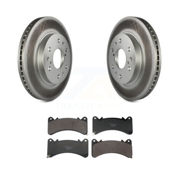 Front Coated Brake Rotor Ceramic Pad Kit For GMC Sierra 1500 Chevrolet Silverado Yukon XL KGT-103444