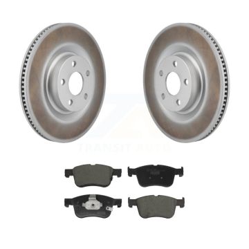 Front Coated Disc Brake Rotors And Ceramic Pads Kit For 2022-2023 Ford Maverick KGT-103445