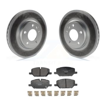 Front Coated Brake Rotors Ceramic Pad Kit For GMC Terrain With 321mm Diameter Rotor KGT-103450