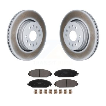 Front Coated Disc Brake Rotors And Ceramic Pads Kit For Ram 1500 Jeep Wagoneer Grand L KGT-103451