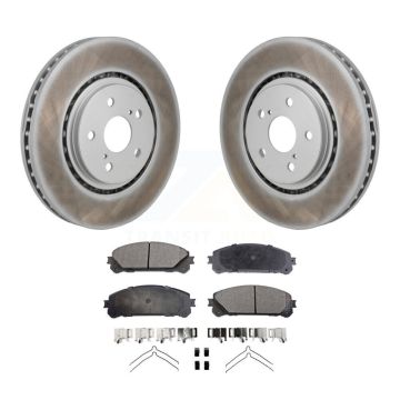 Front Coat Brake Rotors Ceramic Pad Kit For Toyota Sienna RAV4 Prime bZ4X Subaru Solterra KGT-103452