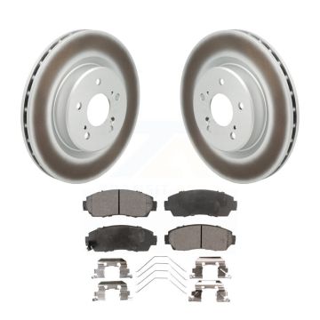 Front Coated Disc Brake Rotors And Ceramic Pads Kit For 2021-2023 Acura TLX 2.0L KGT-103456
