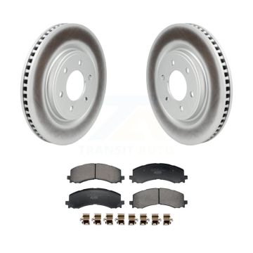 Front Coated Disc Brake Rotors And Ceramic Pads Kit For 2022-2023 Ford F-150 Lightning KGT-103458