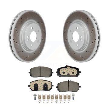 Front Coated Brake Rotor Ceramic Pad Kit For Mercedes-Benz GLB250 GLA250 A220 CLA250 A250 KGT-103461