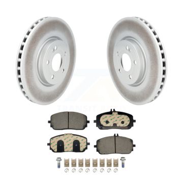 Front Coated Brake Rotor Ceramic Pad Kit For Mercedes-Benz GLB250 GLA250 A220 CLA250 A250 KGT-103463