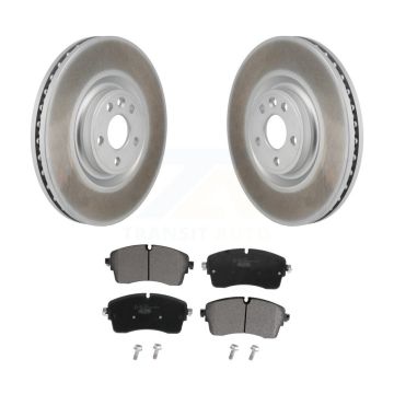 Front Coated Disc Brake Rotor & Ceramic Pad Kit For Land Rover Range Evoque Jaguar E-Pace KGT-103464