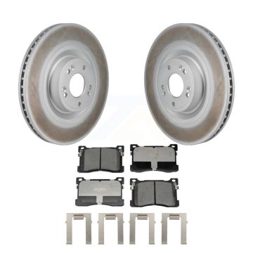 Front Coated Disc Brake Rotors And Ceramic Pads Kit For Hyundai Equus Kia K900 KGT-103472