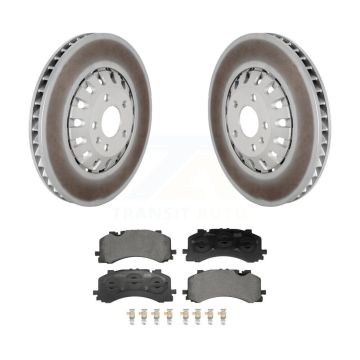 Front Coated Disc Brake Rotors And Ceramic Pads Kit For 2019-2021 Audi A8 Quattro 4.0L KGT-103484