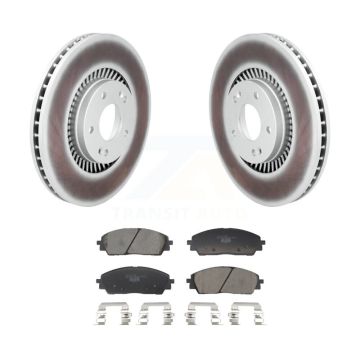 Front Coated Disc Brake Rotors And Ceramic Pads Kit For 2022-2023 Kia Carnival KGT-103500