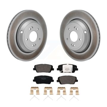 Rear Coated Disc Brake Rotors And Ceramic Pads Kit For Genesis G70 Kia Stinger G80 KGT-103516