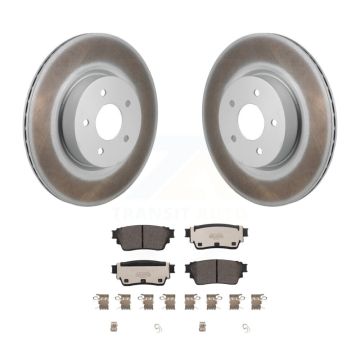 Rear Coat Brake Rotor Ceramic Pad Kit For Mitsubishi Outlander Nissan Pathfinder INFINITI KGT-103520