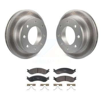 Rear Coated Disc Brake Rotor & Ceramic Pad Kit For GMC Chevrolet Savana 2500 Express 3500 KGT-103527