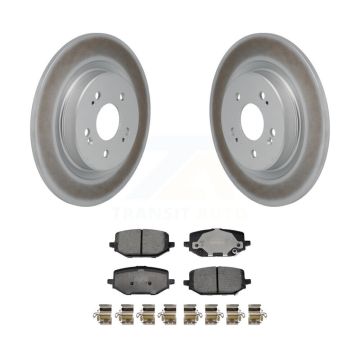 Rear Coated Disc Brake Rotors And Ceramic Pads Kit For 2022-2024 Acura MDX KGT-103529