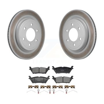 Rear Coated Brake Rotor & Ceramic Pad Kit For 2022-2023 Ford Expedition Lincoln Navigator KGT-103533