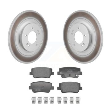 Rear Coated Disc Brake Rotors And Ceramic Pads Kit For Hyundai Sonata Kia K5 KGT-103554