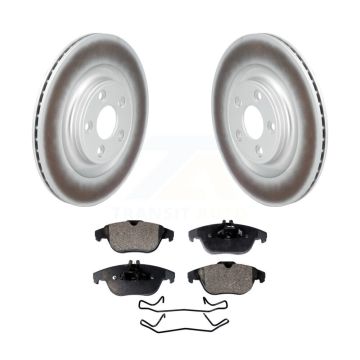 Rear Coated Disc Brake Rotors And Ceramic Pads Kit For 2017 Mercedes-Benz E400 KGT-103566