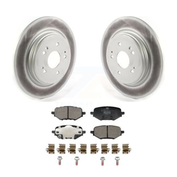 Rear Coated Disc Brake Rotors And Ceramic Pads Kit For Honda HR-V Clarity KGT-103567