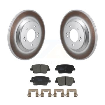 Rear Coated Disc Brake Rotors And Ceramic Pads Kit For Hyundai Veloster N KGT-103569