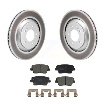 Rear Coated Disc Brake Rotors And Ceramic Pads Kit For Hyundai Veloster N Elantra Kona KGT-103570