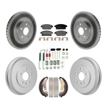 Front Rear Coated Disc Brake Rotors Ceramic Pads And Drum Kit (7Pc) For Chevrolet Trax KGT-103583