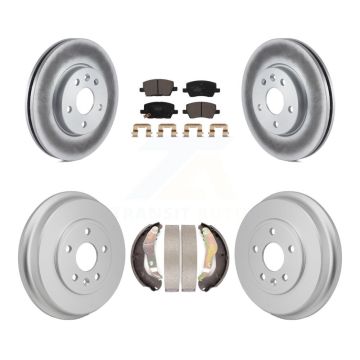 Front Rear Coated Disc Brake Rotor Ceramic Pad And Drum Kit For 2018-2020 Chevrolet Sonic KGT-103594