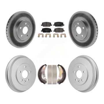 Front Rear Coated Disc Brake Rotors Ceramic Pads And Drum Kit For Chevrolet Trax KGT-103595