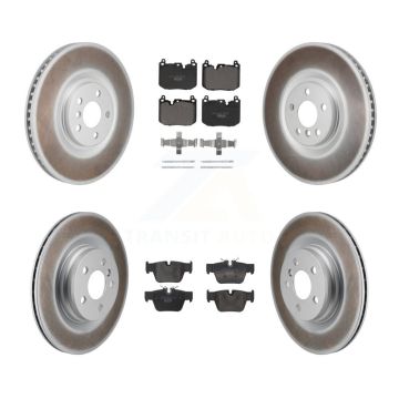 Front Rear Coated Disc Brake Rotor & Ceramic Pad Kit (6Pc) For BMW X2 Mini Cooper Clubman KGT-103611