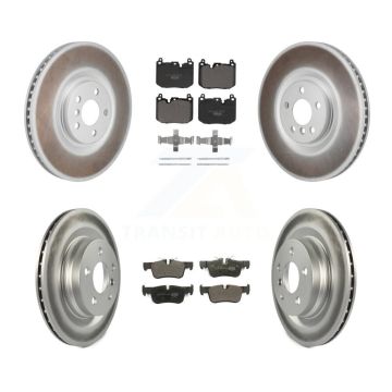 Front Rear Coated Disc Brake Rotors And Ceramic Pads Kit (6Pc) For Mini Cooper Countryman KGT-103612