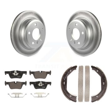 Rear Disc Coated Rotors Ceramic Pads Parking Shoes Kit For BMW 328i xDrive 330i 320i 428i KGT-103643