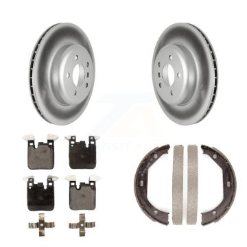 Rear Disc Coated Rotors Ceramic Pads Parking Shoes Kit For BMW 328i xDrive 330i 335i 428i KGT-103673
